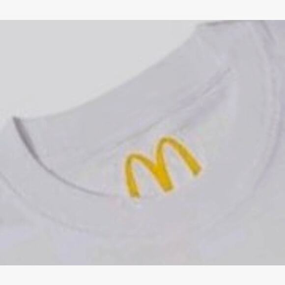 MCDONALDS X PALACE WHITE McD/PALACE LOGO T-SHIRT SIZE SMALL 2020 - (NWT) - Picture 2 of 4